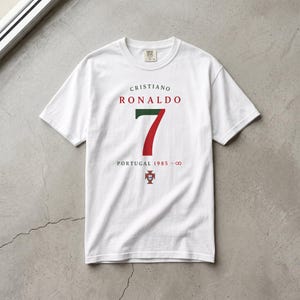 Cristiano Ronaldo Portugal CR7 Graphic Tee, Vintage Football Streetwear Shirt image 4