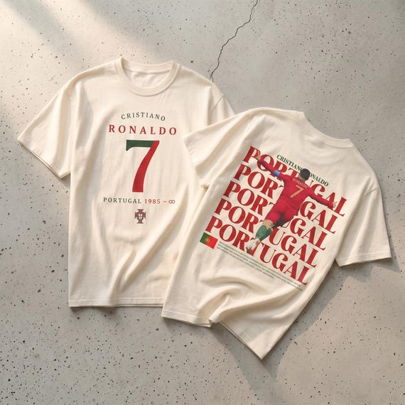 Cristiano Ronaldo Portugal Shirt, CR7 Soccer Graphic Tee, Vintage Football T-Shirt, Portugal Fan Gift, Unisex Streetwear Shirt