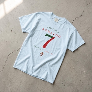 Cristiano Ronaldo Portugal CR7 Graphic Tee, Vintage Football Streetwear Shirt image 6