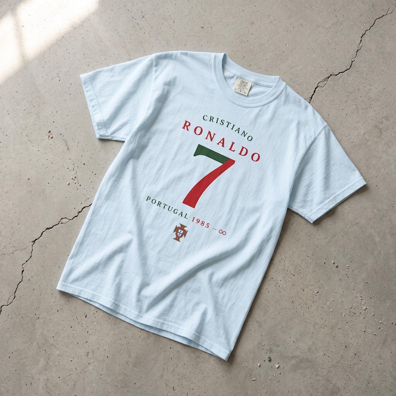 Cristiano Ronaldo Portugal CR7 Graphic Tee, Vintage Football Streetwear Shirt image 6