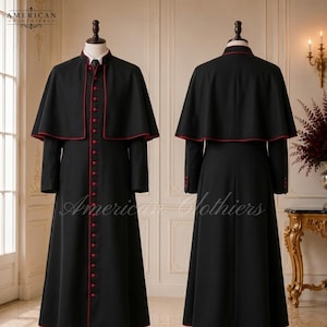 cardinal dressed in black A couple of times one specific cardinal is shown among the rest wearing a black robe and a generally different outfit. What is the significance of this, and what rank does it