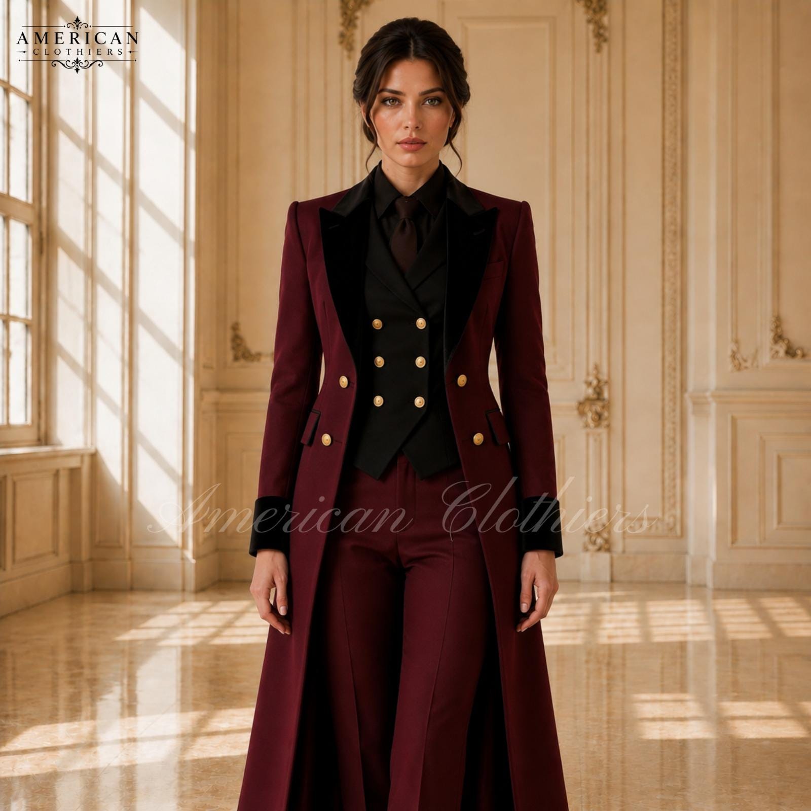 Burgundy tuxedo suits for women - Etsy 日本