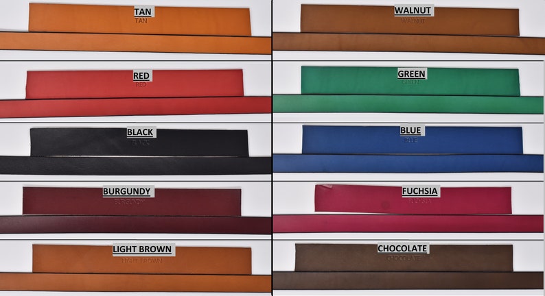 1 Classic Full Grain Leather Dog Collar 10 color options