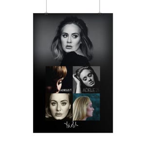 Poster collage d'album d'Adele | Poster roulé (20x30) | Décoration murale Adele
