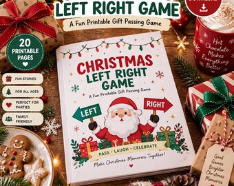 Christmas Left Right Game Printable, Holiday Activity, Family Party Activity (Digital Download)