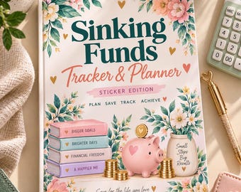 Sinking Funds Planner Printable, Savings Tracker, Budget Planner, Sticker Edition PDF