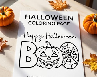 Halloween Coloring Pages for Kids Printable, Halloween Activity Book PDF