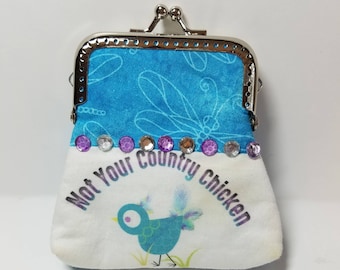 Handmade unique coin purse - each side different