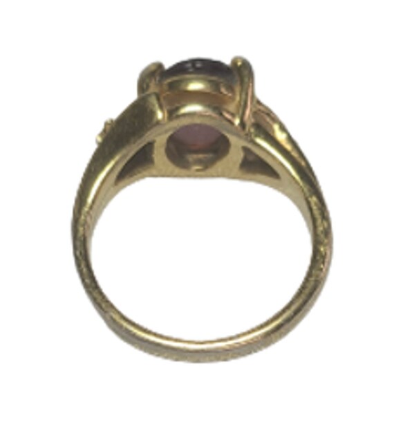 Vintage Ring, Raised setting, Round stone, Ruby R… - image 3