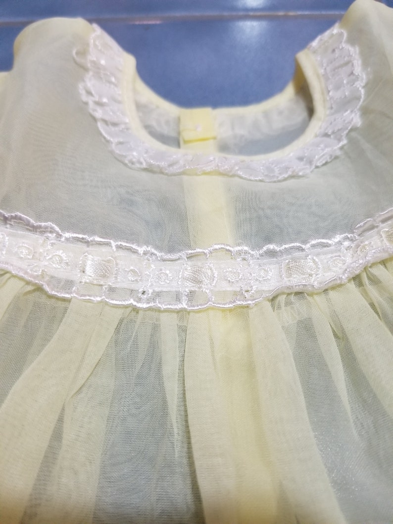 Vintage antique yellow baby dress SALE size 18mo.