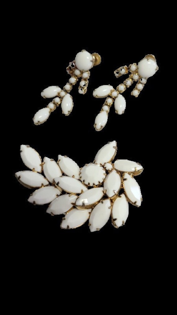 Vintage jewelry set brooch Gem