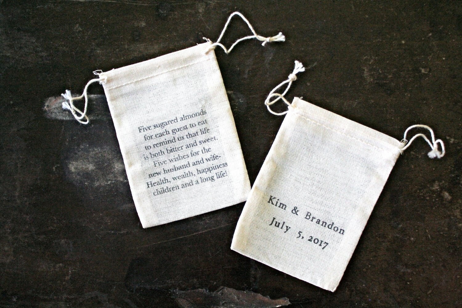 Personalized Jordan Almond Favor Bags for Wedding or Shower Etsy