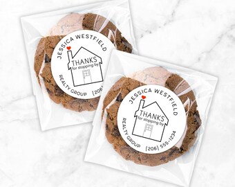 Realtor Open House Stickers – Personalized Marketing Labels (Set of 20)