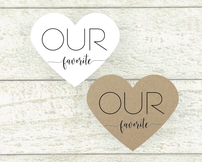 Our Favorite Wedding Favor Bags 15 heart shaped stickers, add on clear favor bags Perfect for hotel welcome bags, add to His and Hers image 2