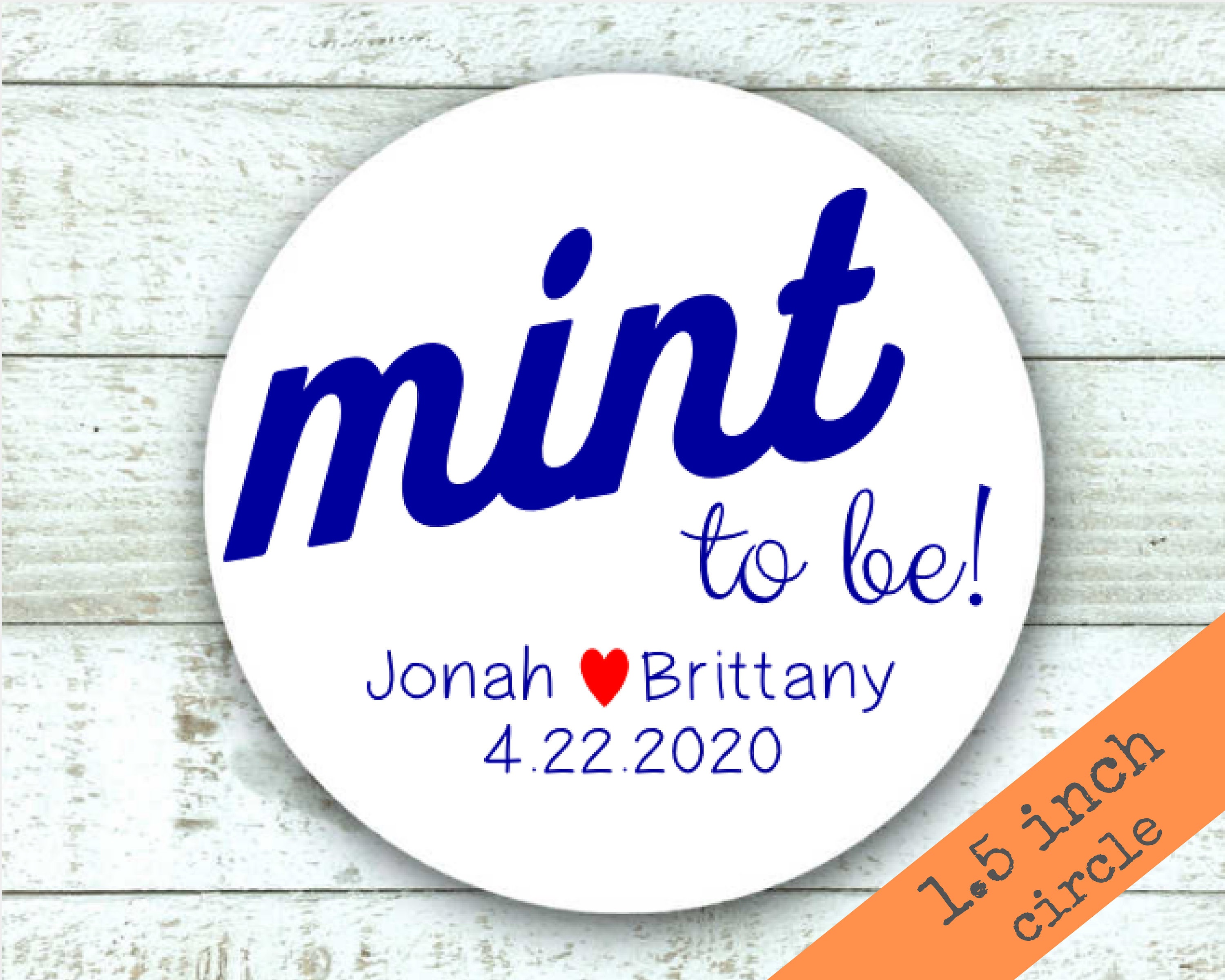 Mint to Be candy labels 30 personalized stickers for | Etsy