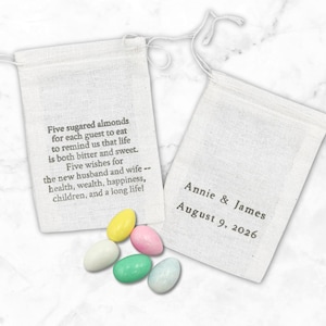 Personalized Almond Favor Bags