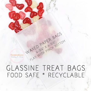 Party Favor Bags - 20 food safe treat bags - Glassine bags, wax paper bags, gift bag, goodie bag - Wedding, Shower, DIY Party favor