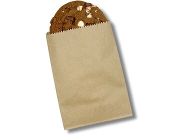 Brown Paper Favor Bags - 20 wax lined treat bags for candy buffet, wedding cake - Food safe favor bags - Small gift bags, product packaging