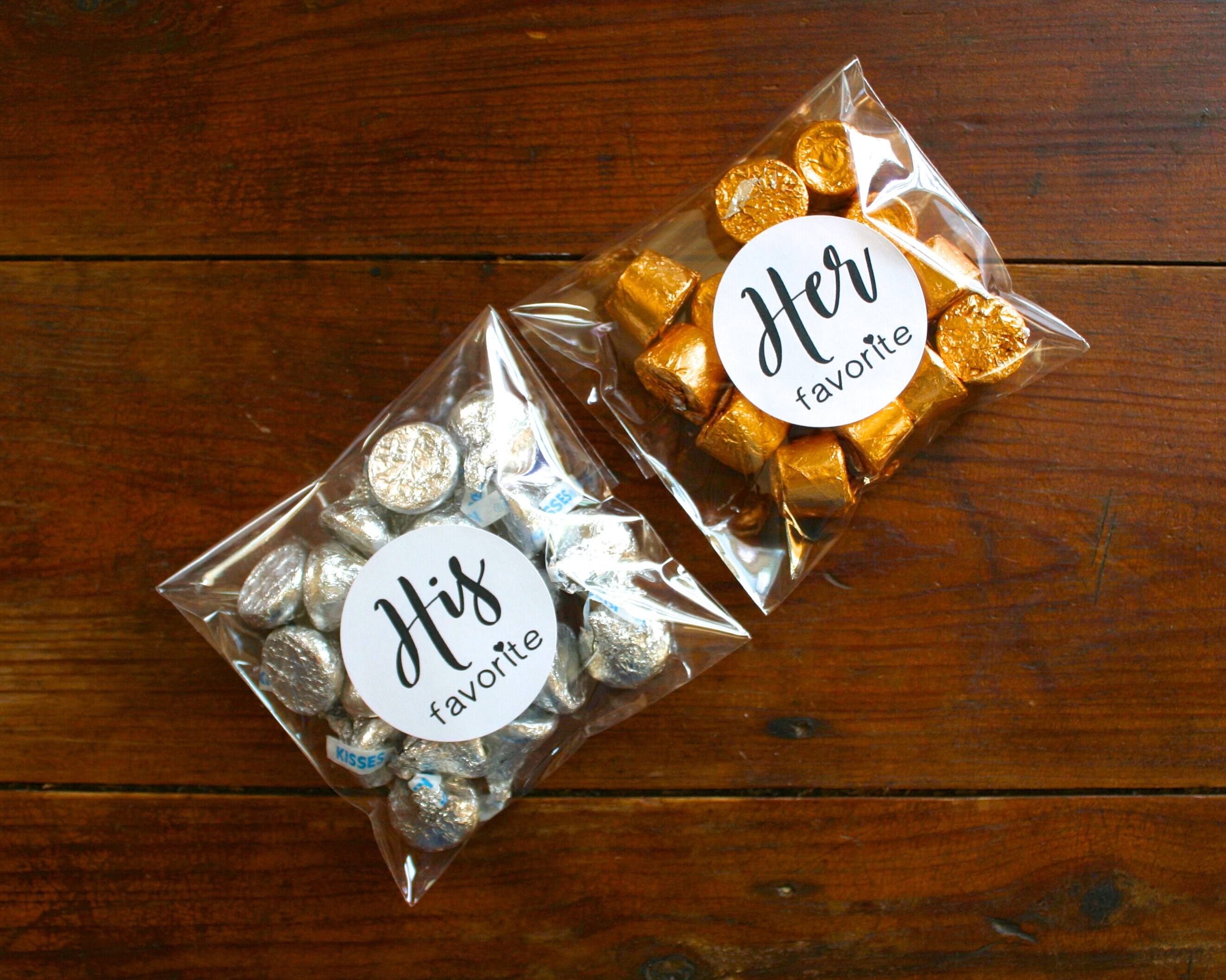 His and Her Favorite Wedding Favor Bags 10 His and 10 Her Etsy Canada