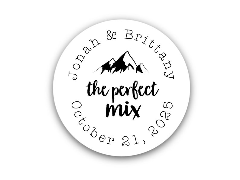 Perfect Mix Favor Labels and Bags for Wedding Shower or Etsy
