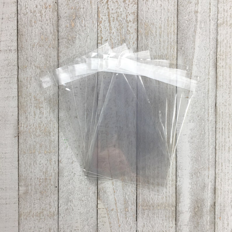 Clear party favor bags 20 Food safe bags for candy, cookies, or donuts Self sealing treat bags for wedding, birthday, or holiday image 2