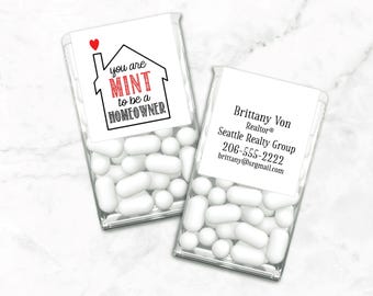 Personalized Realtor Tic Tac Labels – Mint To Be Homeowner (Set of 12)