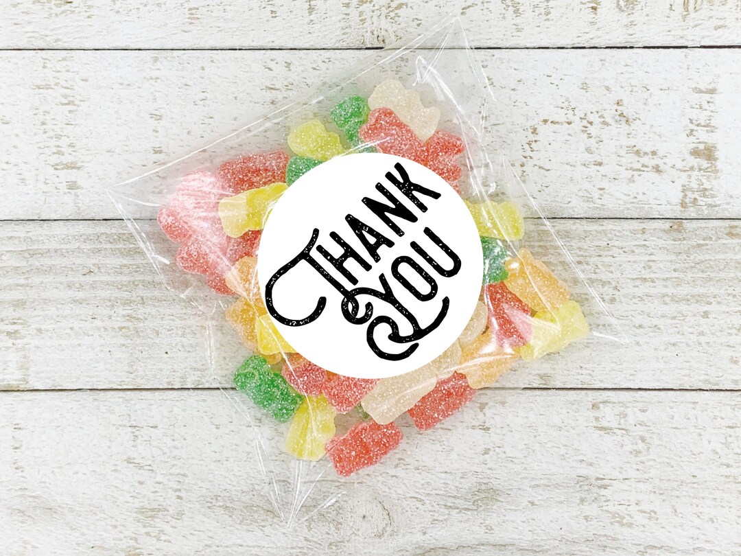Thank You Stickers 20 Labels With Optional Favor Bags Perfect for
