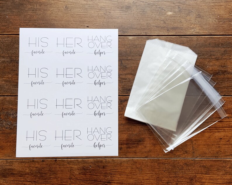 Wedding Bag Labels 4 Sets of Stickers for Hotel Etsy