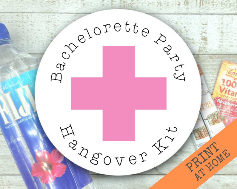 printable stickers bachelorette party hangover kit funny