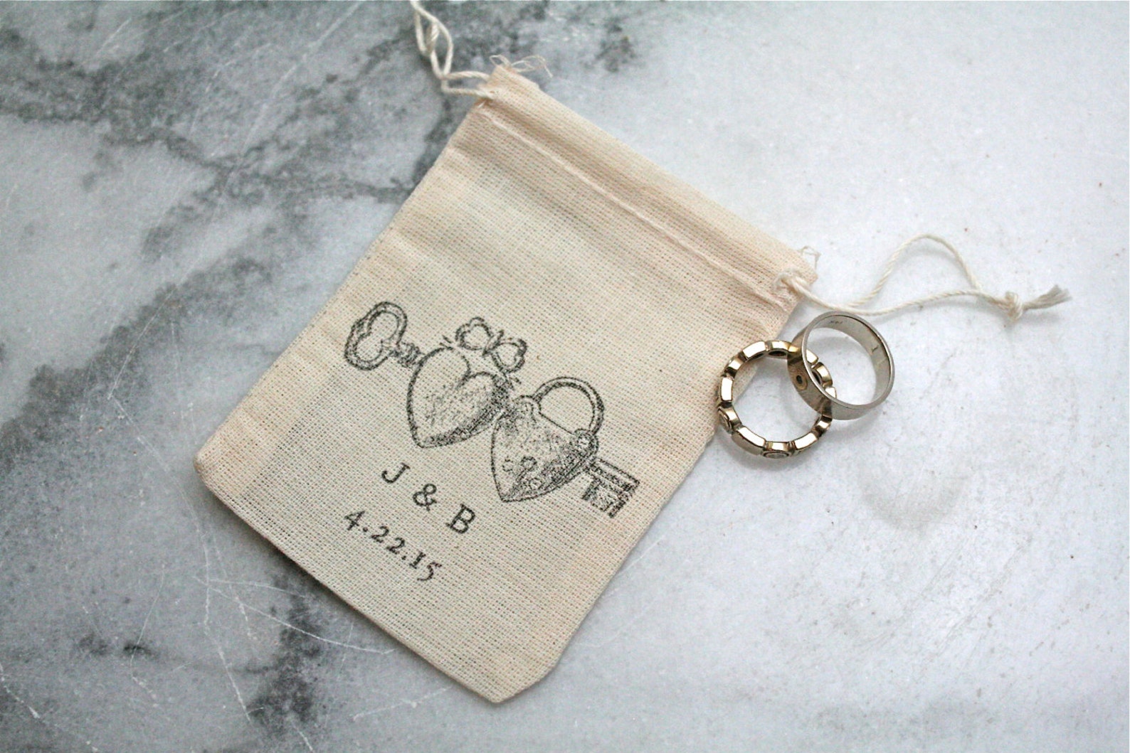 Personalized Wedding Ring Bag Elopement or Proposal Idea Etsy