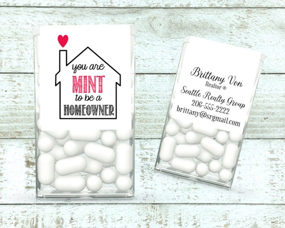 Real Estate Marketing Labels 12 Personalized Tic Tac Box Etsy