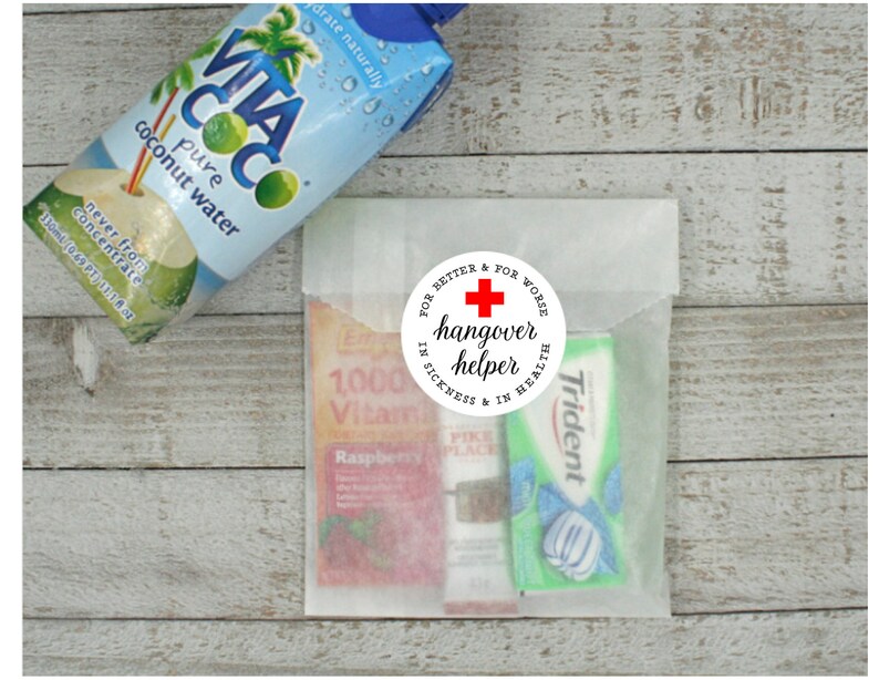 printable stickers hangover kit hangover helper red cross