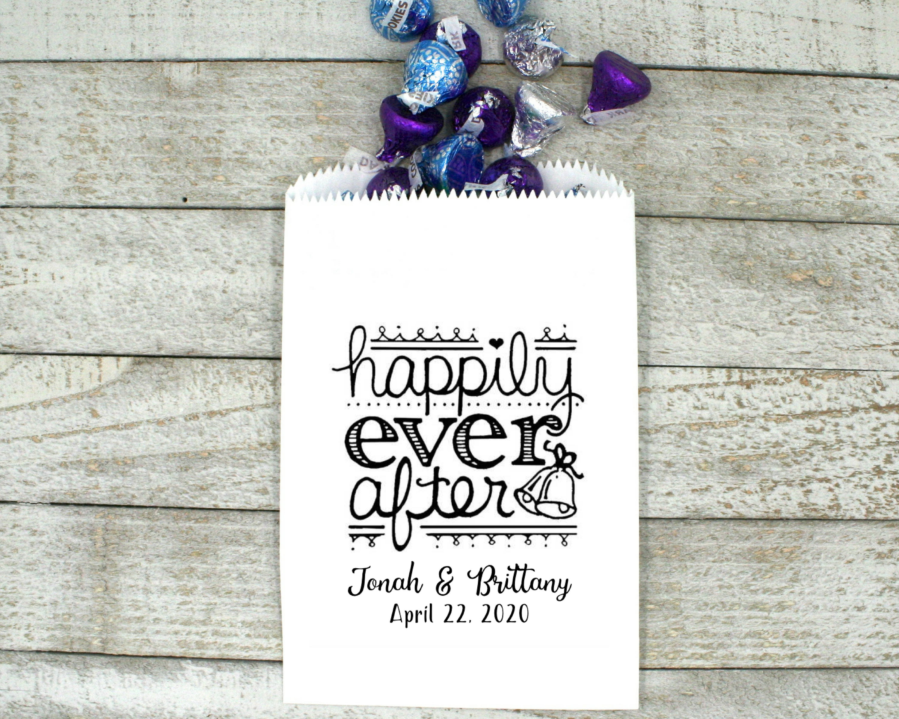 Personalized Favor Bags for Wedding Shower Party 20 Kraft Etsy