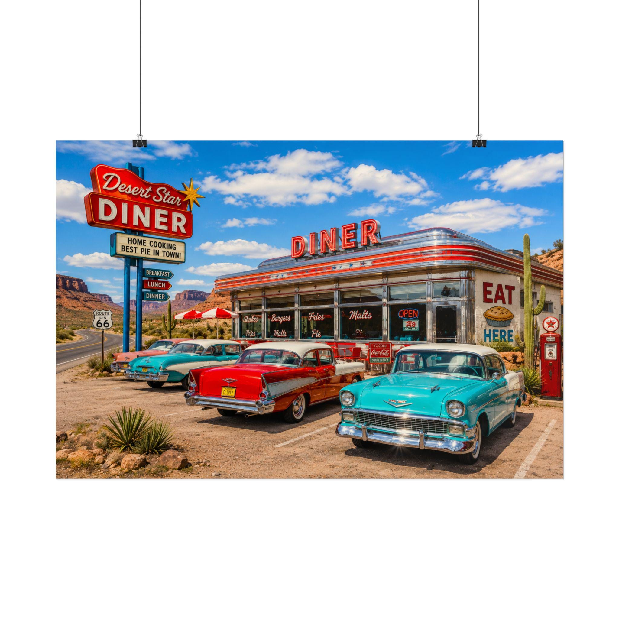 1950's Car Poster - Etsy