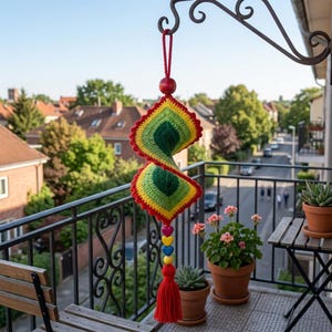 Colorful Crochet Wind Spinner Pattern PDF, Colorful Garden Decor PDF, Crochet Gift Pattern, Wind Spinner Crochet Design, Digital Download