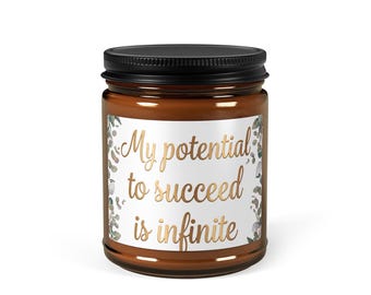 Success Prayer Candle Christian Motivation Gift Positive Affirmation Candle Inspirational Bible Gift Encouragement Unisex Gift Faith Decor