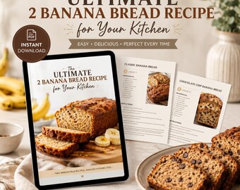 Receta definitiva de pan de plátano con 2 plátanos / Guía para hornear con textura húmeda (Descarga en PDF)