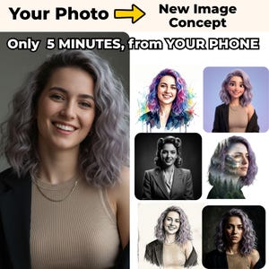 Custom Portrait Generator Web App – Watercolor, Cartoon, Vintage Art Styles (Digital)