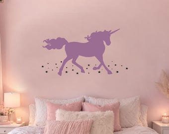 Unicorn Wall Art | Bedroom | Decals | Nursery | Fantasy Decal | sticker