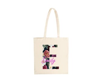 Initial | Alphabet Letter Tote Bag | Shopper | Reusable | Gift | Personalised | Name Bag