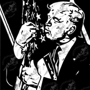 Donald Trump Kissing US Flag, étoiles et rayures, télécharger, SVG, dxf, jpeg, pdf, png, EPS, 6 formats dans un fichier zip