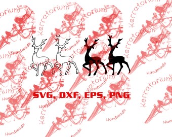 Christmas Deer SVG Cut Files | Reindeer, Elk, Moose (Digital Download)