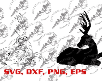 Reindeer SVG | Christmas Deer, Elk, Moose Cut Files (Digital Download)