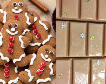 Warm gingerbread scented wax melt snapbars