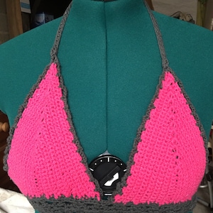 100% cotton crochet bikini top, bralette, crop top