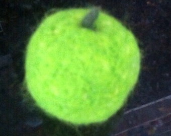Miniature needle felted apple
