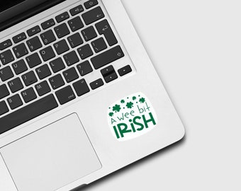 Irish stickers, st patricks day, gloss or matt, 16 stickys, shamrock, clover