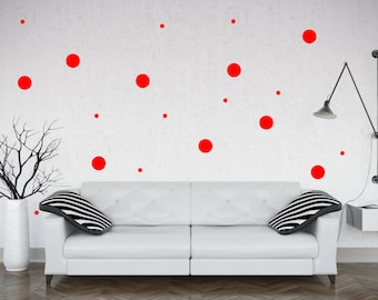 Spots, polka dot wall art, decorating stickers, vinyl decals