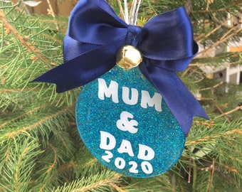 Custom, personalised Christmas  bauble decoration