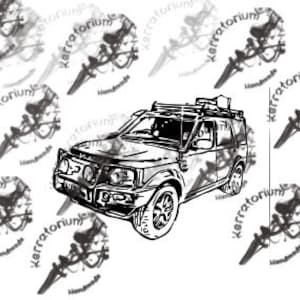 Custom D3, landrover discovery 3, cut/print files, 6 x formats, svg, eps, dxf, png, pdf, jpg